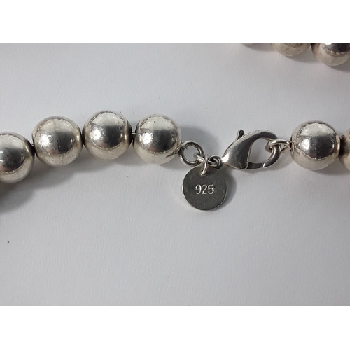 168 - Necklace and bracelet set marked Tiffany