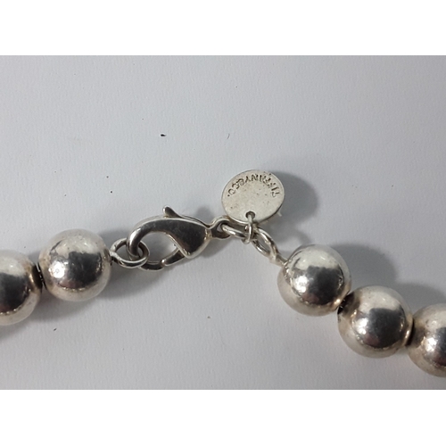 168 - Necklace and bracelet set marked Tiffany