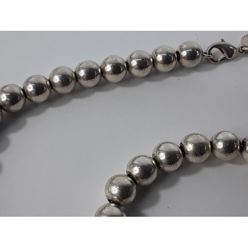 168 - Necklace and bracelet set marked Tiffany