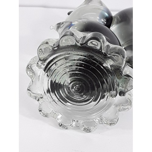 166 - Silver magnetic necklace clasps & Glass squirrell