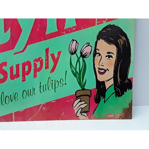 33 - Large tin advertising sign, 70 x 50cms