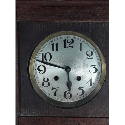 27 - Wooden cased wall clock