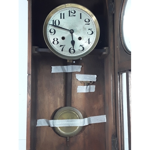 27 - Wooden cased wall clock