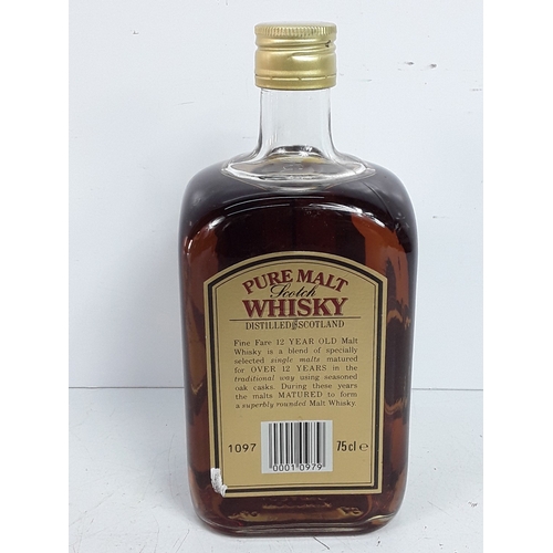 66 - Bottle of Fine Rare over 12 years old Pure Malt Scotch Whisky, 75cl, 40%, 1980's