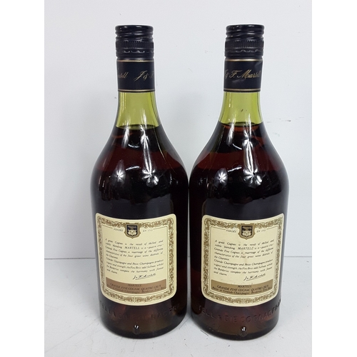 71 - Two bottles of Martell Cognac, very special cognac, 24fl oz, 70 proof, 1970's