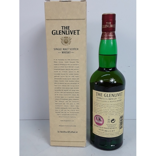 14 - Boxed bottle of The Glenlivet 12 years old single malt, 70cl, 40%, 1990's