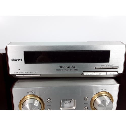 26 - Technics stacking stereo including tuner, CD player, Tape deck and amplifier