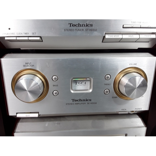 26 - Technics stacking stereo including tuner, CD player, Tape deck and amplifier
