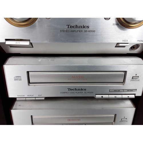 26 - Technics stacking stereo including tuner, CD player, Tape deck and amplifier