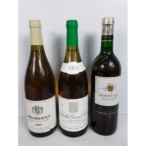 28 - Eight bottles of various wines, including Chablis Grand Cru & Meursault