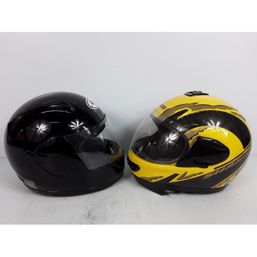 32 - Two motorbike helmets (display only)