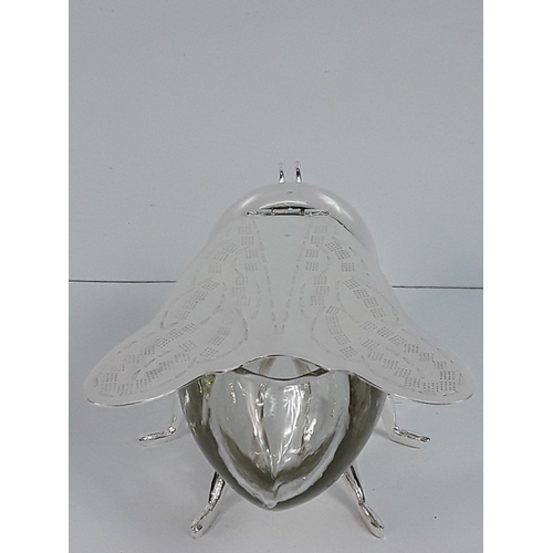 41 - Plated & glass honey pot in the form of a bee