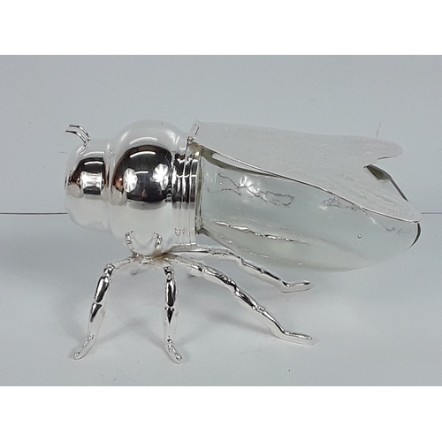 41 - Plated & glass honey pot in the form of a bee