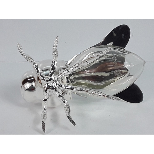 41 - Plated & glass honey pot in the form of a bee