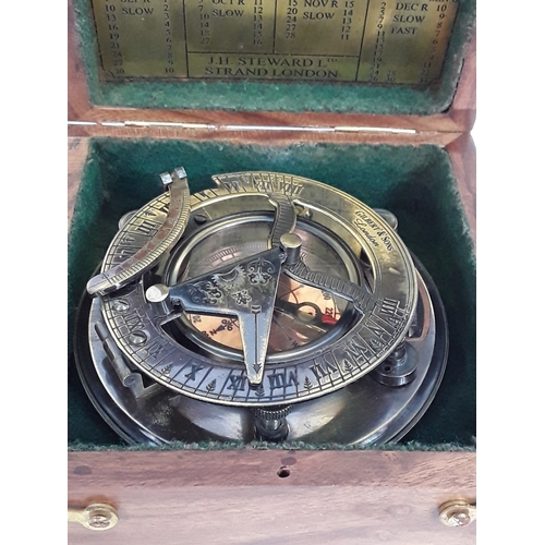 43 - Wooden cased sextant