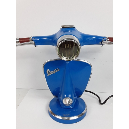 47 - Blue Vespa lamp