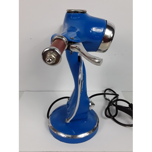 47 - Blue Vespa lamp