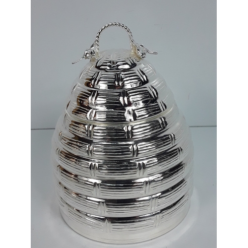 52 - Plated honey pot in the form of a beehive