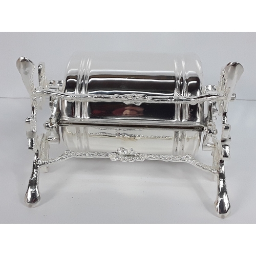 58 - Plated muffin dish in the form of a barrel