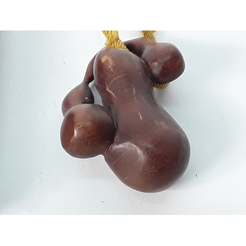 59 - Carved wooden inro and netsuke