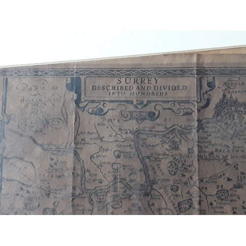 136 - Map, portrait of a lady and a New York scene on mirrored frame, largest being 102 x 41cms