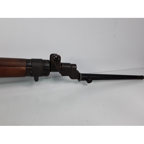121 - Deactivated Enfield 303 new spec rifle with pig stick bayonet (complete with deactivation certificat... 