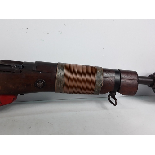 123 - Deactivated 303 jungle carbine grenade launcher with deactivation certificate