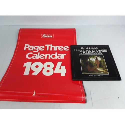 179 - The Sun Page Three 1982 Calendar, Patrick Lichfield book, collectors cards, postcards, book and ephe... 