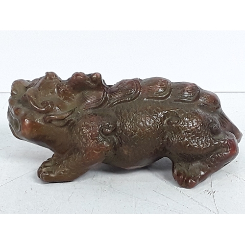 96 - Cast bronze dragon figure