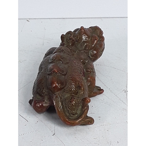 96 - Cast bronze dragon figure