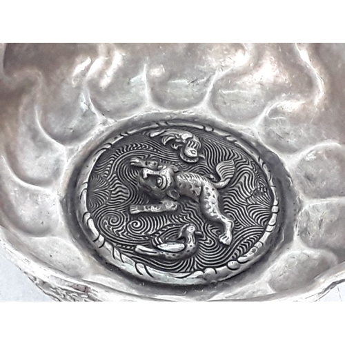 98 - Oriental white metal bowl