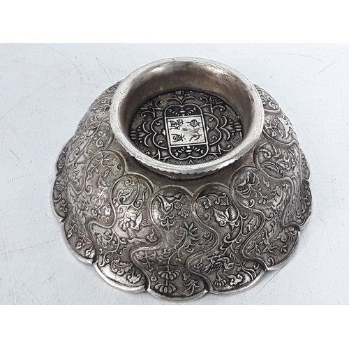 98 - Oriental white metal bowl