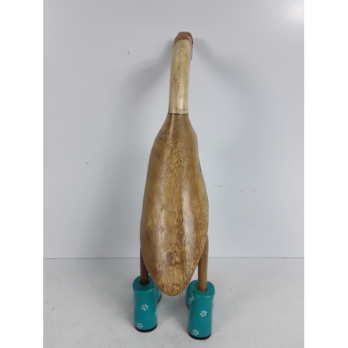 100 - Carved wooden duck