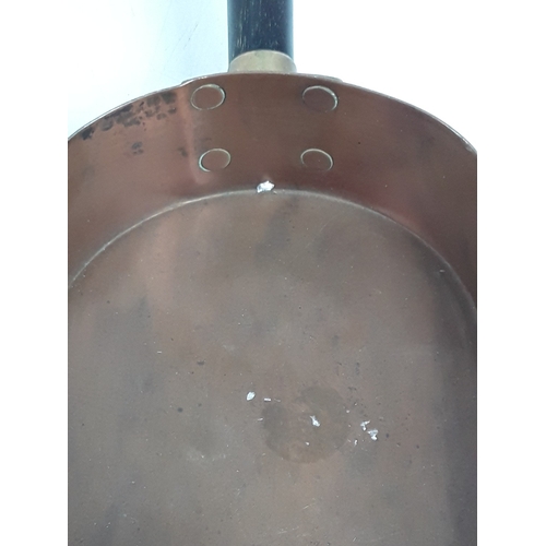113 - Victorian ebony & copper Bankers shovel