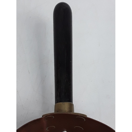 113 - Victorian ebony & copper Bankers shovel
