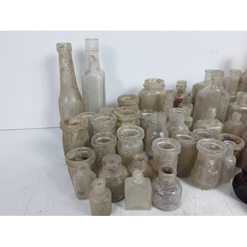88 - Glassware, antique bottles, etc