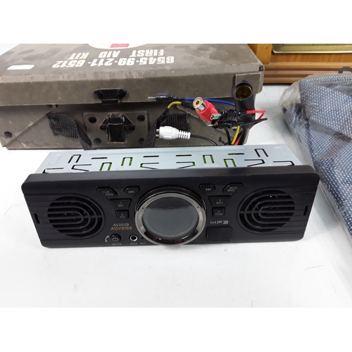 91 - Vintage style hi-fi, first aid box, shirts, etc