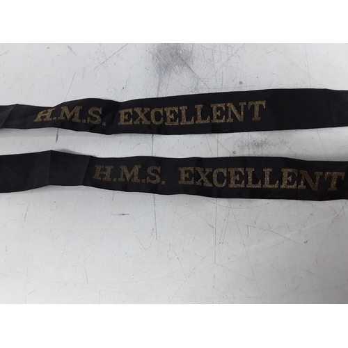 80 - Ship plaque and cap ribbons