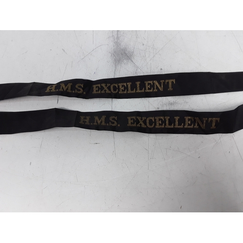 80 - Ship plaque and cap ribbons