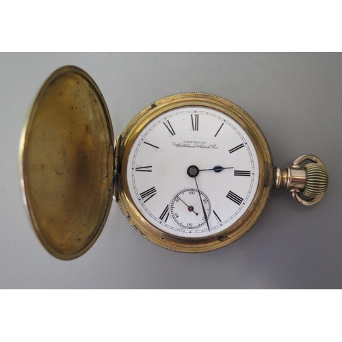 128 - An American Waltham Watch Co. Fahys 14K Extra Cased Full Hunter Keyless Pocket Watch no. 6071961, ca... 