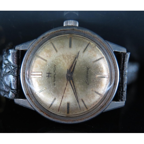 131 - An Hamilton Estorie Gent's Steel Cased Manual Wind Wristwatch, the back marked 300 4053-3, running