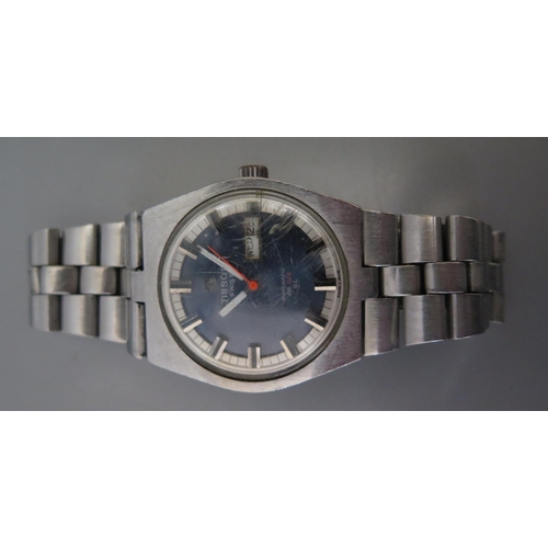 132 - A Tissot Gent's Automatic PR 516 GL Steel Cased Wristwatch with day/date aperture, running