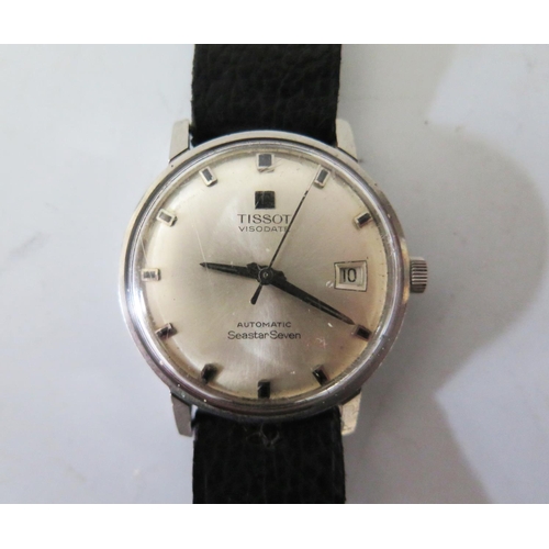 137 - A Tissot Gent's Visodate Automatic Seastar Seven Steel Cased Wristwatch, running