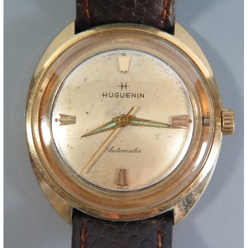 141 - A Huguenin (Hamilton) Gent's Automatic Wristwatch in gold plated case and with antimagnetic movement... 