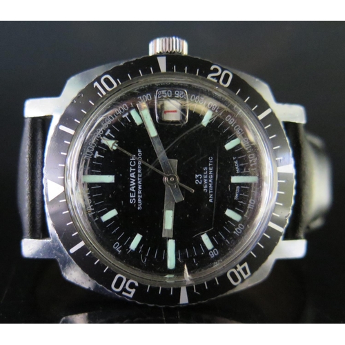 148 - A Seawatch Gent's Superwaterproof Steel Cased Wristwatch with manual wind 23 jewel antimagnetic move... 