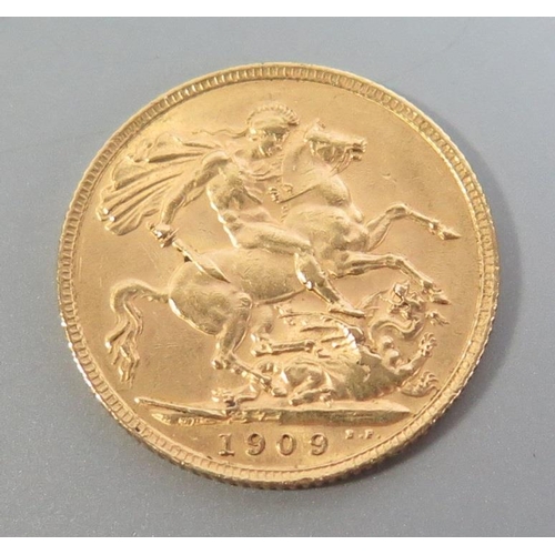 263 - An Edward VII 1909 Gold Sovereign