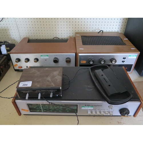 284 - A Trio Solid State Stereo Amplifier Model KS-2002, Rogers Cadet III Stereo and Alba Stereophonic Rec... 