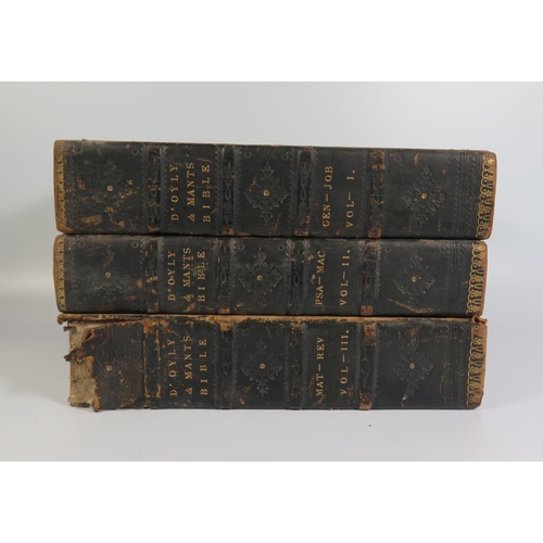 302 - The Holy Bible authorised by Rev. George D'Oyly and Rev. Richard Mant Clarendon Press 1818 in three ... 