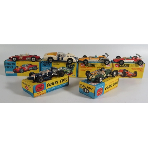 334 - A Collection of Corgi Die Cast Formula 1 Cars etc  including: 158, 159, 156, 330,154 and 155