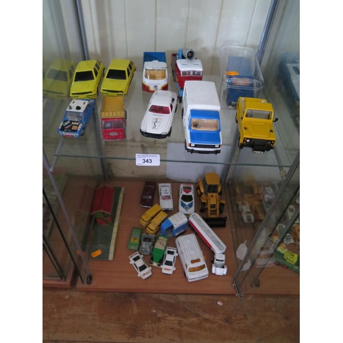 343 - Corgi The Saint Jaguar XJS and other playworn diecast